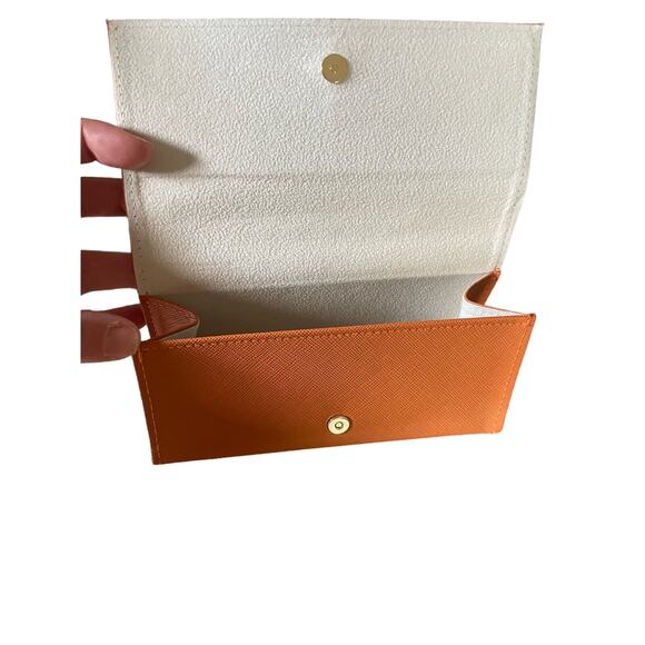 Tory Burch Large‎ Orange Magnetic Sunglasses Eyeglasses Case - Picture 3 of 4